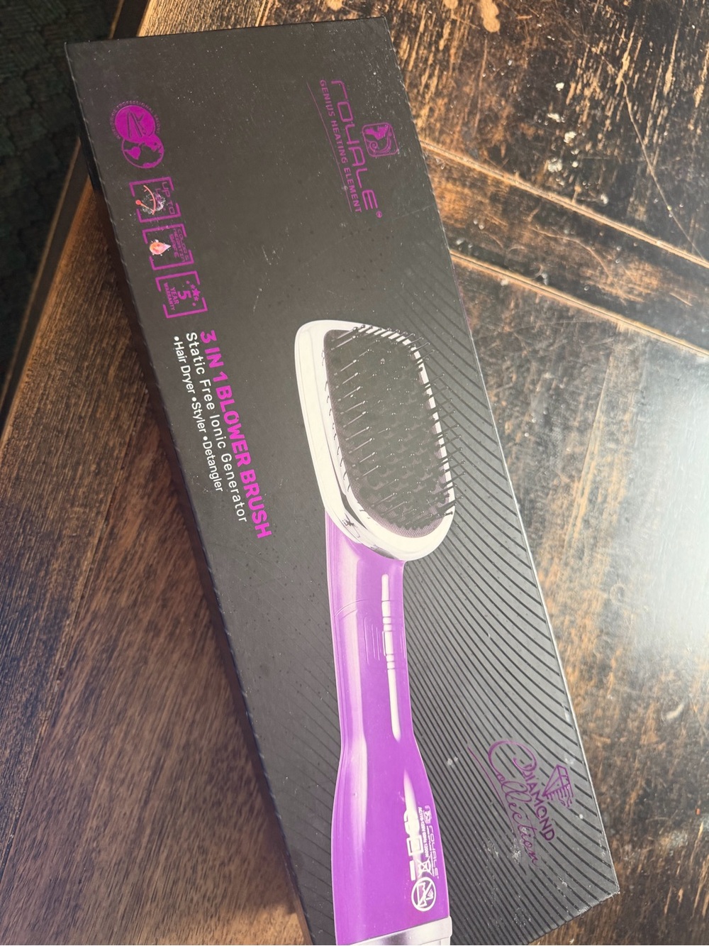 2-in-1 Blow Dryer Brush - Purple